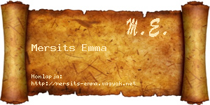 Mersits Emma névjegykártya